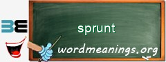 WordMeaning blackboard for sprunt
